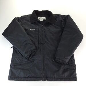 Columbia Jacket Mens Large Black Fleece Lined Insulated Hiking Ski Snowboarding‎